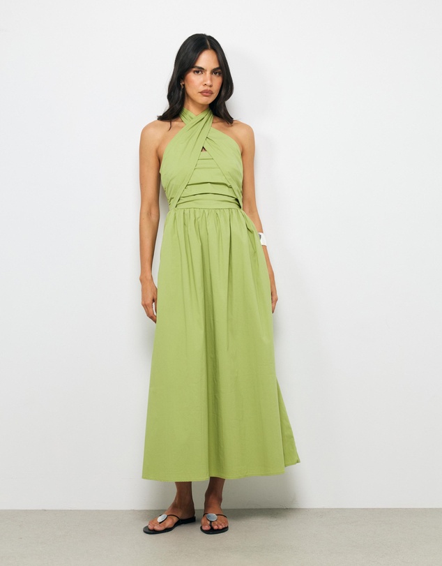 AERE - Ziva Halter Midi Dress