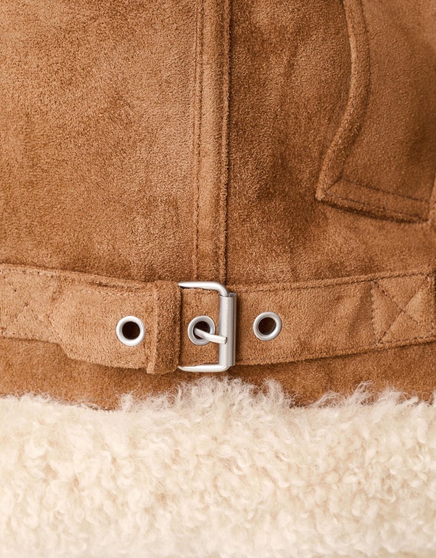 M.N.G - Faux-Shearling Suede Jacket