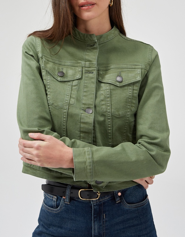 DRICOPER DENIM - Elonnie Oil Green Denim Jacket