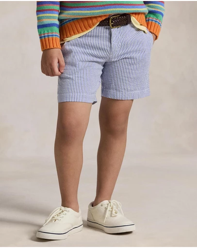 Polo Ralph Lauren - Stretch Cotton Seersucker Shorts - Babies-Kids