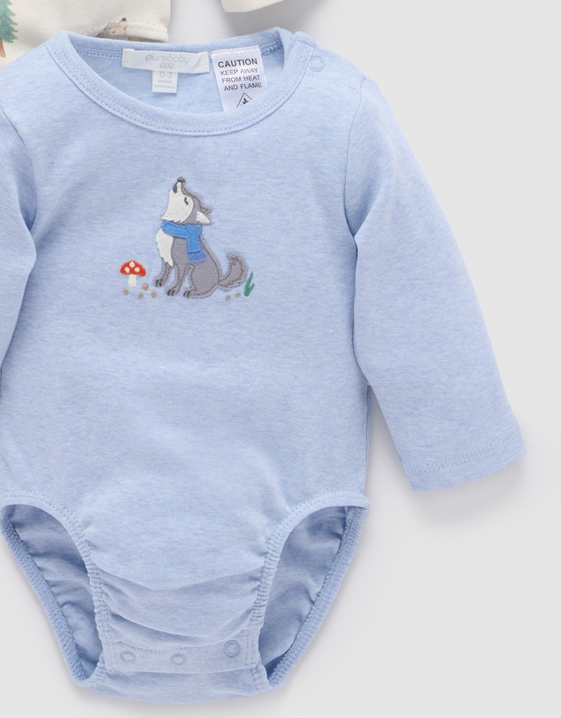 Purebaby - 2 Pack Bodysuit -Kids-Babies