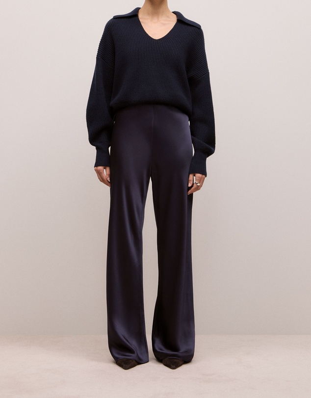 Trenery - Satin Bias Cut Pant in Night Sky