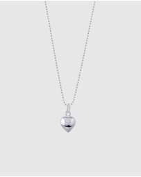 Von Treskow - Fine Ball Chain Necklace with Solid Heart