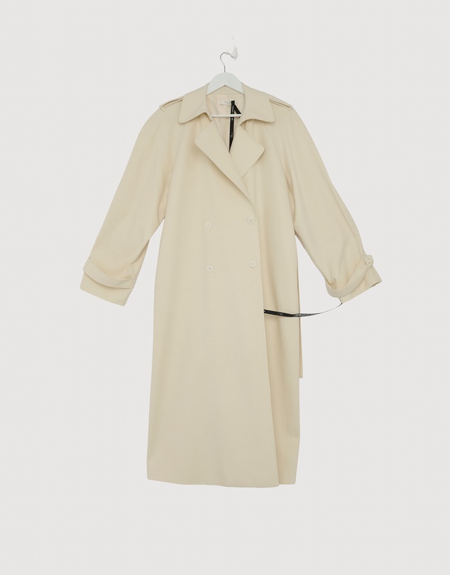 Revibe - Repaired Minima Esenciales Isra Cotton Twill Trench Coat - AU 12
