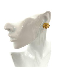 Pre-Loved by Azura Reborn - Pre-Loved CC Gold Plated Rhinestone Shell Clip On Earrings