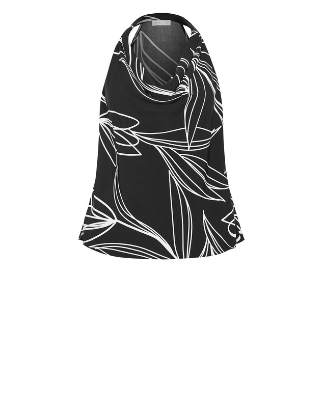 City Chic - Shania Bloom Print Cowl Neck Top
