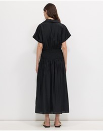 Calli - Malik Shirred Waist Shirt Dress