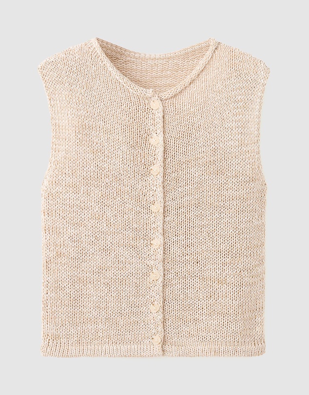 M.N.G - Buttoned Marle Knit Vest