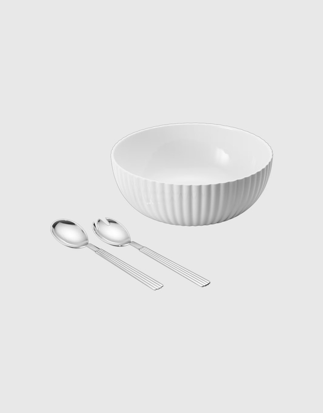 Georg Jensen - Bernadotte Salad Bowl with Servers Set