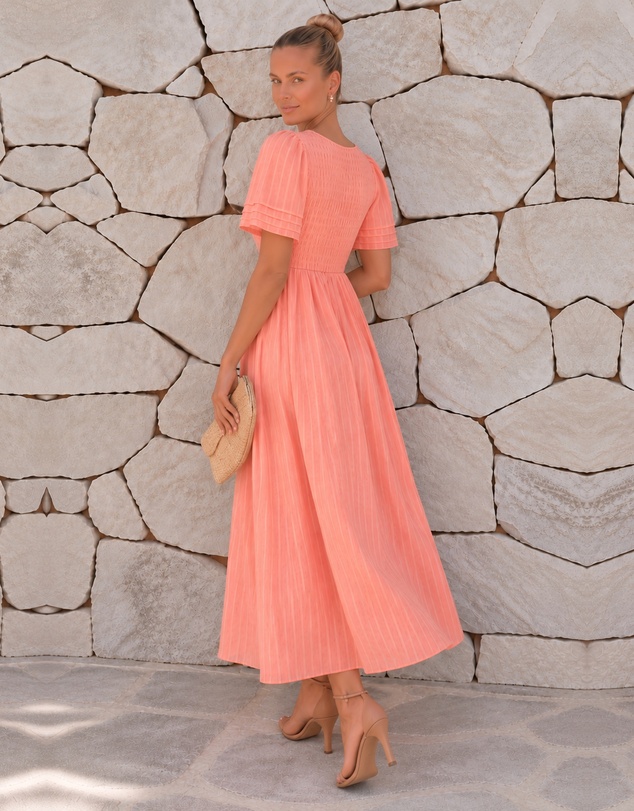 Esther & Co - Iolana Dress - Coral