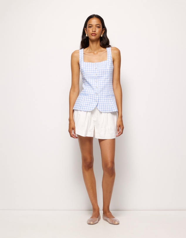 AERE - Gingham Square Neck Vest