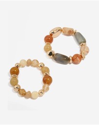 Lovisa - Mixed Beaded Stretch Bracelets 2-Pack