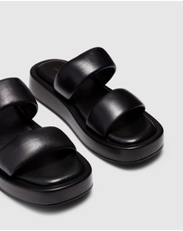 Just Because - Sarita Leather Flatform Sandals