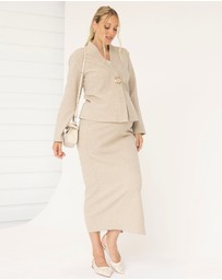 Angel Maternity - Taylor Maternity Winter Suit Jacket in Apricot