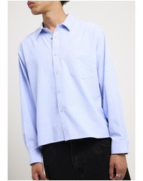 Black Noise White Rain - Crinkle Long Sleeve Shirt