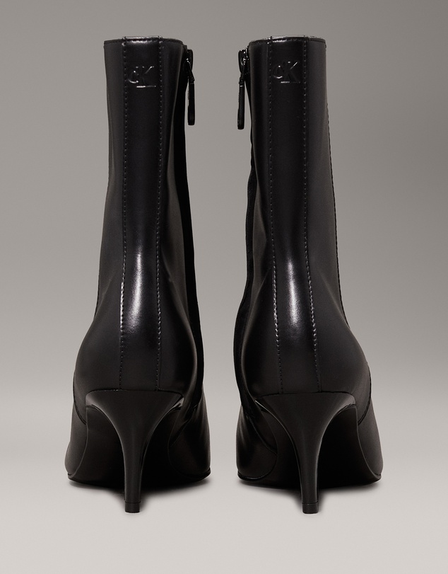 Calvin Klein - Leather Stiletto Kitten Heeled Boots