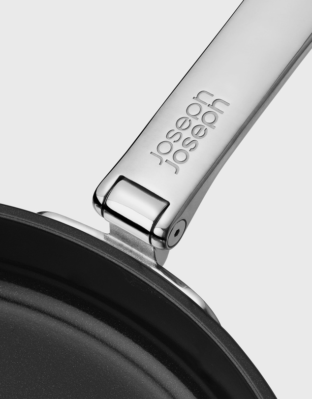 Joseph Joseph - Space Steel 2-piece Non-stick Stainless-steel Frying Pan Set with Folding Handles