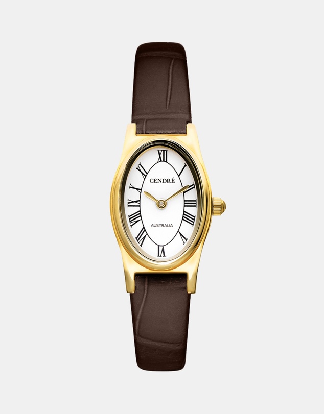 CENDRE - Emmeline Watch White Espresso Croc