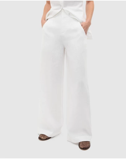Seed Heritage - Core Linen Waisted Pant