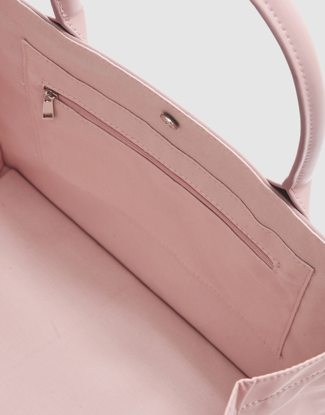 JETT BLACK - Rose Quartz Quilted Tote Pouch Set