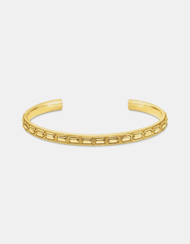 THOMAS SABO - Gold Slim Bangle with Crocodile Detailing