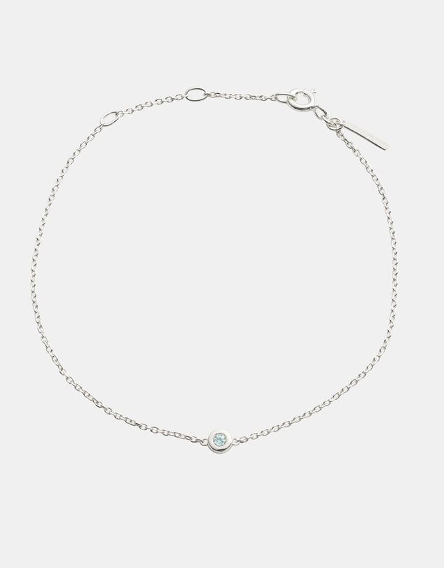 Kirstin Ash - Petite Birthstone Bracelet March Aquamarine