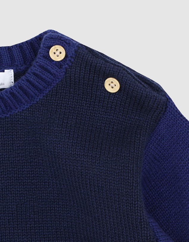 Bebe by Minihaha - Jake Block Knitted Jumper - Babies