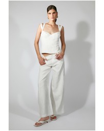 Bardot - Serafina Linen Mid Rise Pant