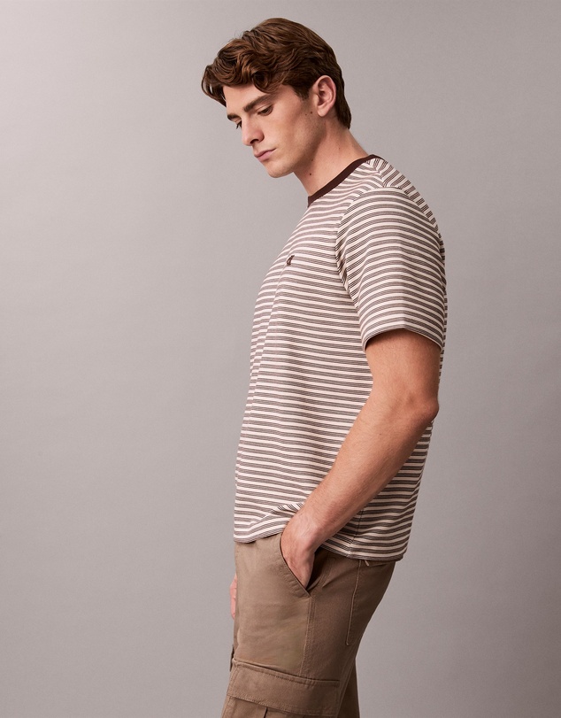 Calvin Klein - Ottoman Stripe Crewneck Tee