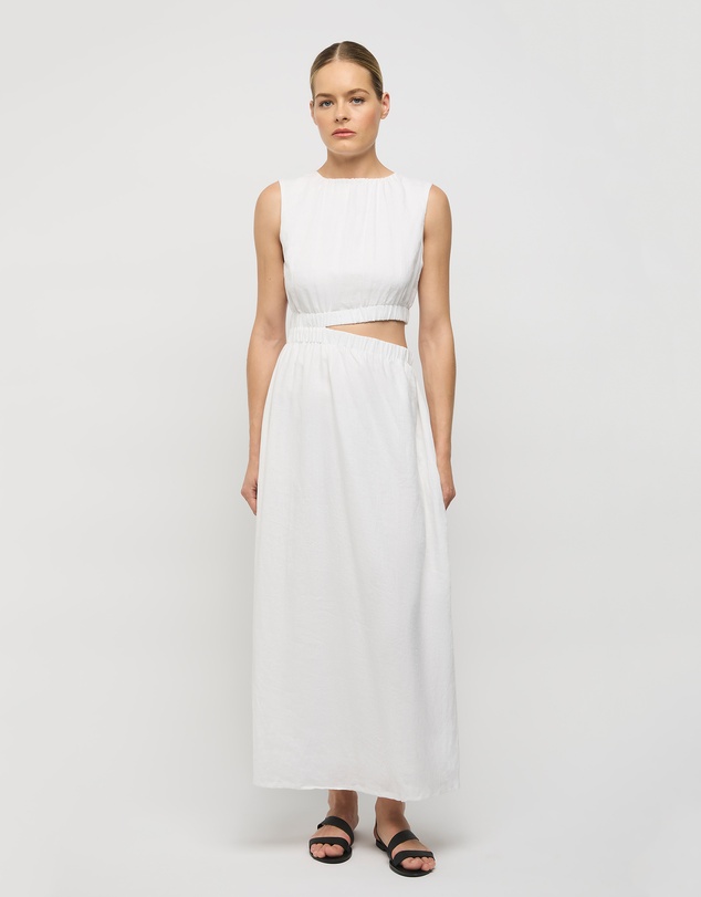 FRIEND of AUDREY - Camile Linen Cut-out Dress