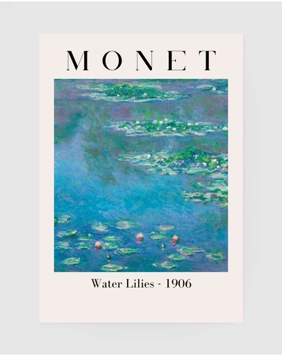Inka Arthouse - Water Lilies by Claude Monet Art Print
