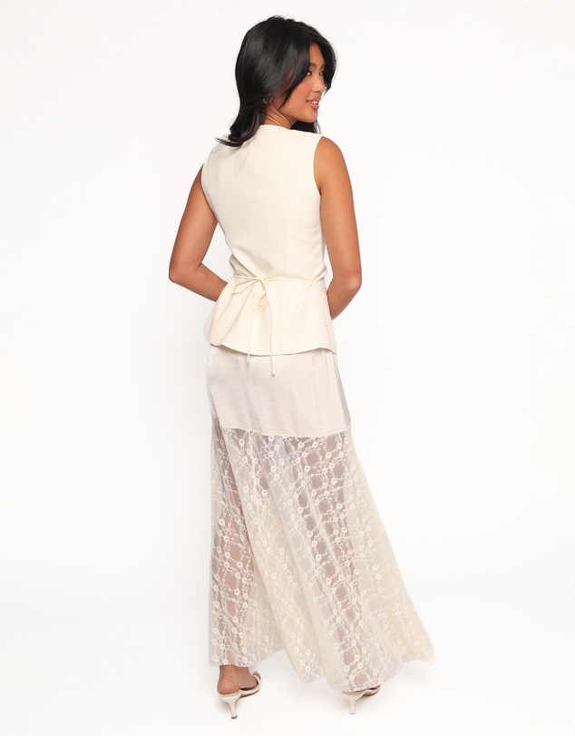 Petal & Pup - Chapel Lace Maxi Skirt - Cream
