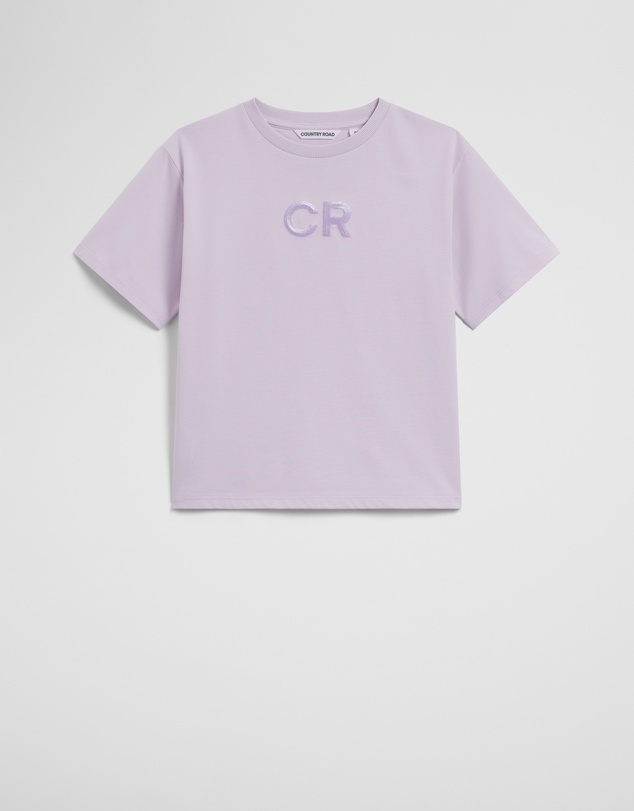 Country Road - Organically Grown Cotton Short Sleeve Sequin Logo T-shirt