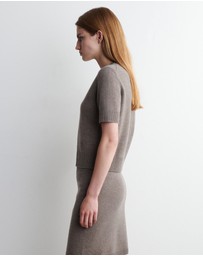 COS - Merino Wool Short-Sleeved Cardigan