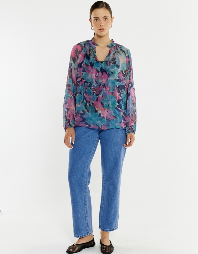 Sass - Willow Tie Front Blouse