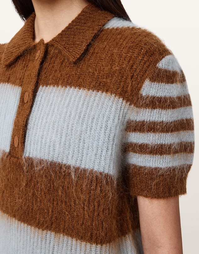 AllSaints - Clem Mohair-Merino Blend Polo Tee