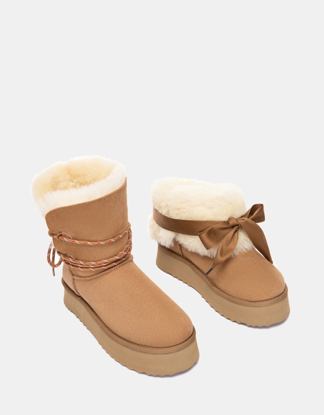 EVERAU - Australian Shepherd Ugg Carmont Platform Double Faced Sheepskin Upper UGG Boots