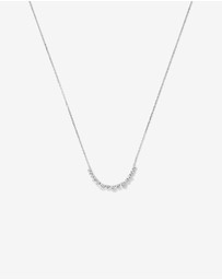 Michael Hill - Graduated Round Cubic Zirconia Necklace in Sterling Silver
