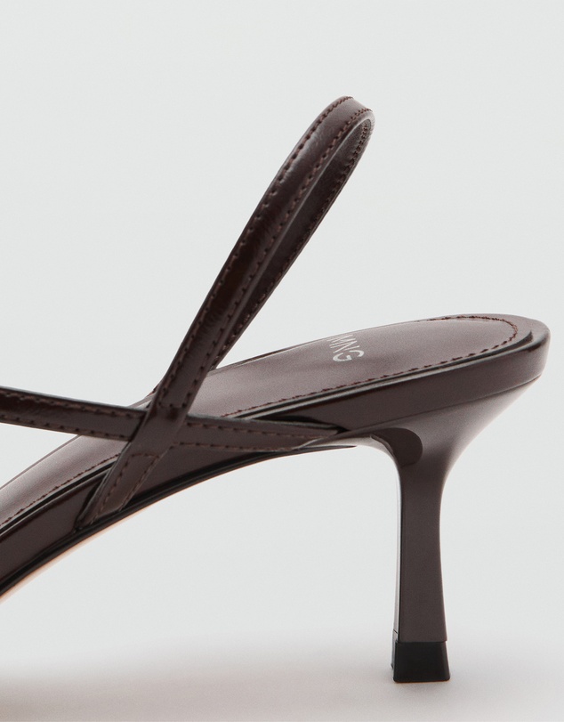 M.N.G - Kitten Heel Sandals with Straps