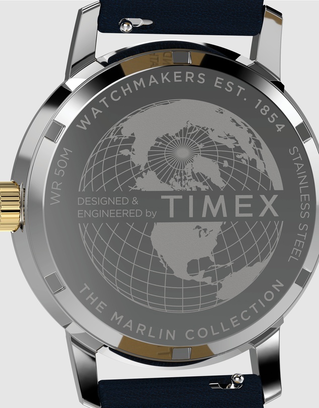 TIMEX - Marlin® Quartz GMT 40mm Leather Strap Watch