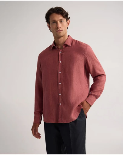 Oxford - Cooper Ls Delave Linen Shirt