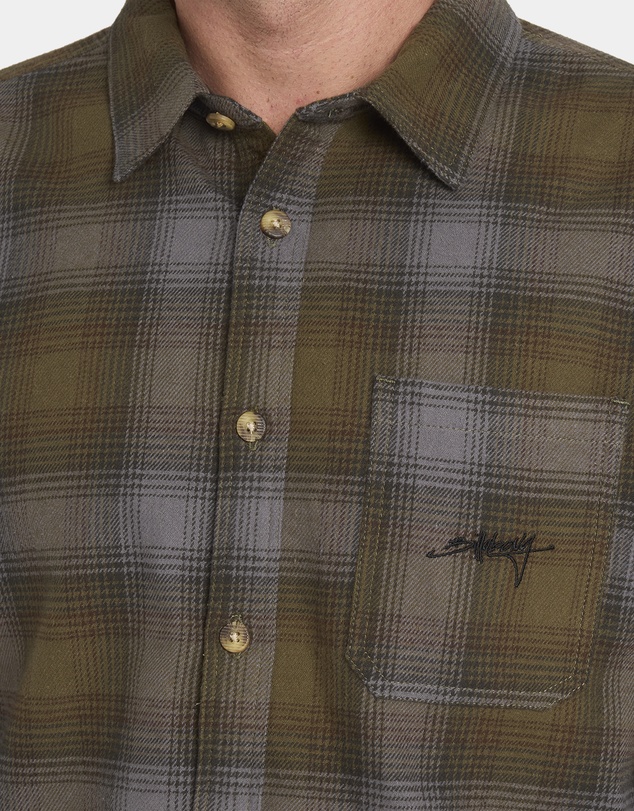 Billabong - Mens Script Long Sleeve Flannel Shirt
