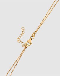 Elli Jewelry - Necklace Layer Crystal Cross 925 Sterling Silver Gold-Plated