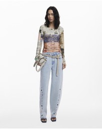 Desigual - Collage ruched T-shirt