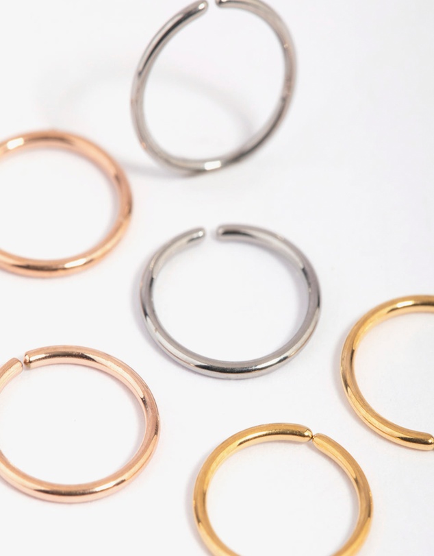Lovisa - Titanium Nose Ring 6-Pack