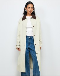 AERE - Organic Cotton Belted Trench Coat