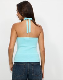 Dazie - Rosalie Halter Knit Top