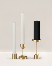 Black Blaze - Wide Column Pillar Candle