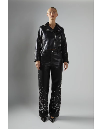 Glamorous - PU studded Trousers