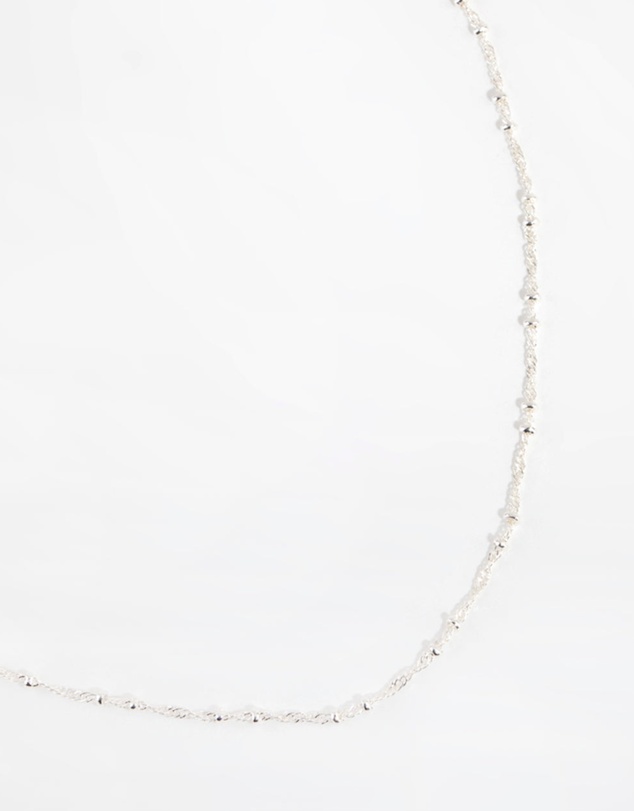 Lovisa - Silver Plated Ball & Twist Necklace